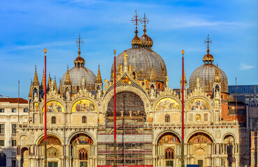 San Macro square with St. Mark's basilica in Venice, Italy