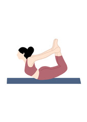 Obraz na płótnie Canvas Woman doing yoga exercises 