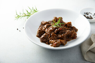 Healthy homemade beef ragout