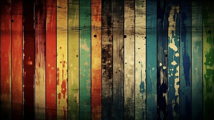 colorful wooden background, generative AI