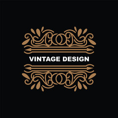 Retro Vintage Design, Luxurious Minimalist Vector Ornament Logo, With Mandala And Batik Style, Product Brand Illustration, Invitation, Banner, Fashion