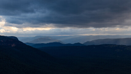 Fototapeta na wymiar Layer of Blue Mountains, NSW, Australia.