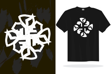 Modern t shirt design with random vector graphics