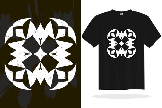Modern t shirt design with random vector graphics