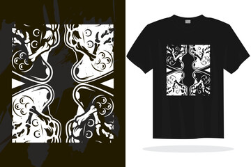Modern t shirt design with random vector graphics