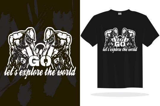 Modern t shirt design with random vector graphics
