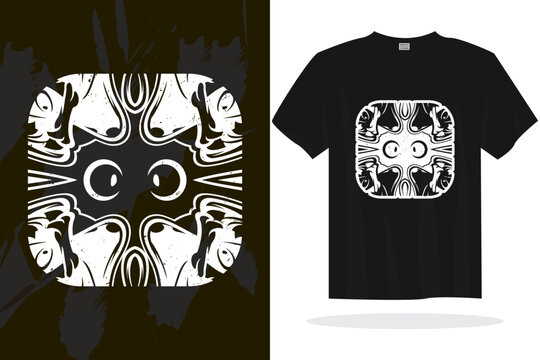 Modern t shirt design with random vector graphics