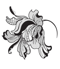 lace flower, bouquet, vector illustration