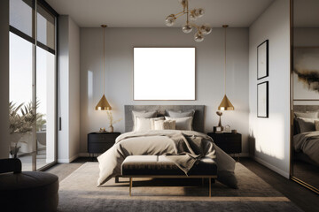 bedroom interior architecture features a minimalist style