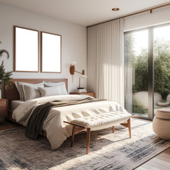 bedroom interior architecture features a minimalist style