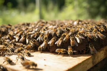 The Fascinating World of Bee Colonies: Exploring Life Inside a Beehive, generative ai