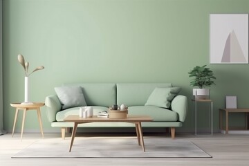 interior background indoor luxury contemporary stylish brick home cushion living room living modern. Generative AI.
