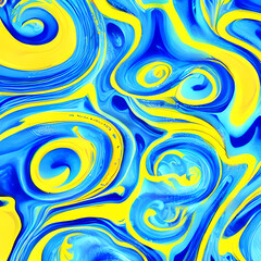 Fototapeta na wymiar Yellow Liquid color background. Fluid gradient composition