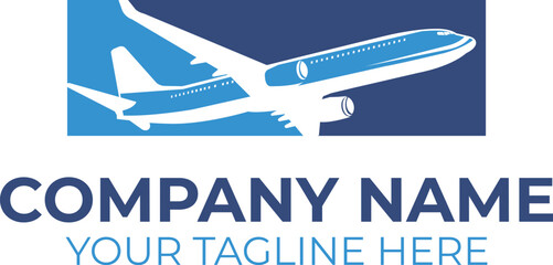 Airplane logistic logo, delivery logo, traveling logo, global freight transportation logo design, airplane logo template design vector