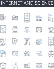 Internet and science line icons collection. Pricing, Optimization, Strategy, Forecasting, Yield, Analytics, Accruals vector and linear illustration. Segmentation,Reservations,Distribution outline