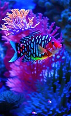 Fototapeta na wymiar fish in aquarium made using Generative AI Technology.
