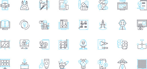 Solid figures linear icons set. Cube, Pyramid, Sphere, C, Cylinder, Rectangular prism, Triangular prism line vector and concept signs. Tetrahedron,Octahedron,Dodecahedron outline illustrations