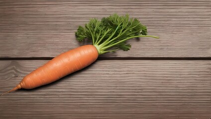 Fresh Carrot with Green Top AI-Generated