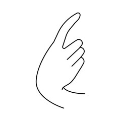 Minimal Hand Line Art