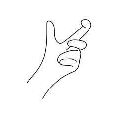 Minimal Hand Line Art