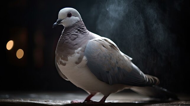 close up Dove 4k wallpaper, dove bird in dark background