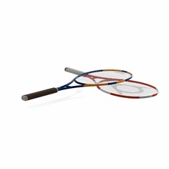 two tennis rackets, 3d rendering