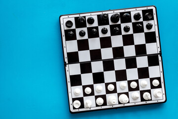 Chess board and chess pieces as business competition concept