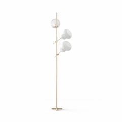 3D rendering of tall lamp in modern setting