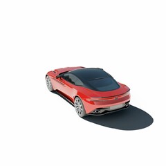 a red sports car, 3d rendering