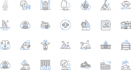 High-tech garden line icons collection. Hydroponics, Aeroponics, Automation, Robotics, IoT, Sensors, LED vector and linear illustration. Sustainability,Vertical,Modular outline signs set