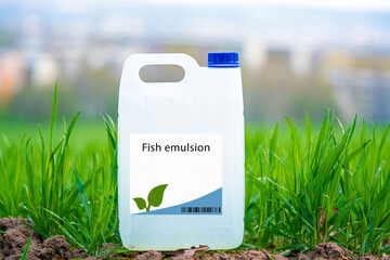 Fish emulsion a natural fertilizer that promotes plant growth and health.