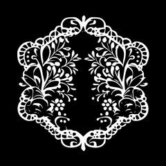 Lace | Minimalist and Simple Silhouette - Vector illustration