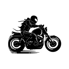 Motorcycle | Black and White Vector illustration