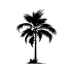 Palm Tree | Minimalist and Simple Silhouette - Vector illustration