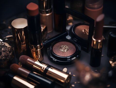 Various Make Up Products on a make up table