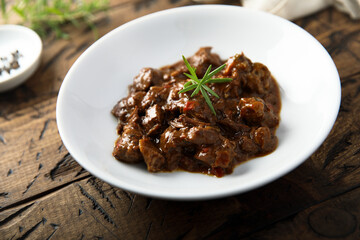 Healthy homemade beef ragout