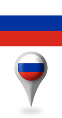 RUASIA FLAG BUTTON