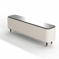 the white television stand is designed for the entertainment area of the home