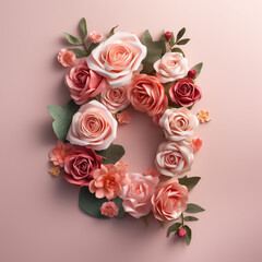 rose, flower,  alphabet, a, b, c d, f, g, h, j, k, l, m, n, p, q, r, s, t, v, x, z, red, roses, isolated, love, nature, valentine, flowers, bouquet, blossom, beauty, floral, generative ai
