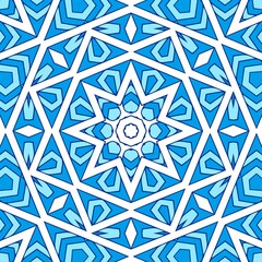 Geometric Hexagonal Abstract Pattern Mandala Islamic Ramadhan Ied Blue Yellow Gold 95