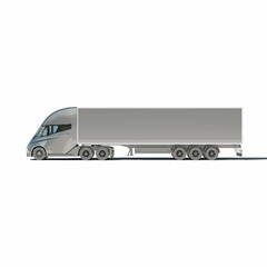 a semi truck is shown in this illustration by paul grubler