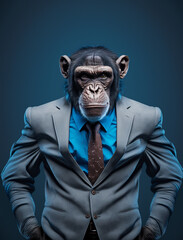 Business Chimpanzee Suit