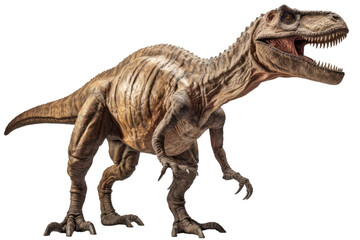 Obraz na płótnie Canvas Tyrannosaurus Rex Dinosaur On Isolated Transparent Background, Png. Generative AI