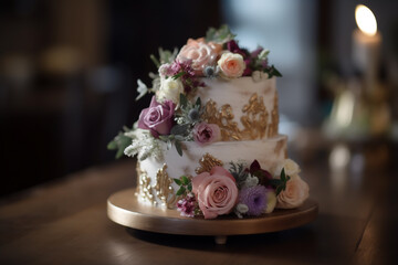 Fototapeta premium Delicious looking Wedding Cake 