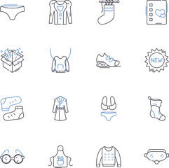 Shopping experience line icons collection. Convenience, Quality, Variety, Service, Atmosphere, Ambience, Personalization vector and linear illustration. Accessibility,Comfort,Luxury outline signs set