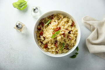 Couscous with sun dried tomatoes