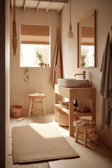 Bathroom interior architecture minimalist style