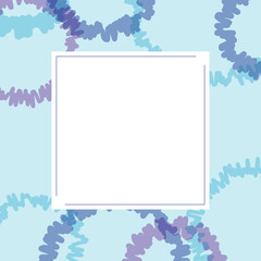 抽象的な模様のフレーム　ブルー系