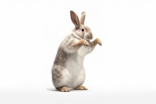 Get Your Groove On: Full Body Pose of Rabbit Dancing with Joy and Energy, rabbit, dance, full body, pose, joy, energy, fun, movement, excitement,  music, happiness,