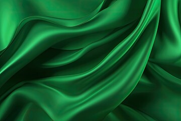 Obraz premium a Stunning Satin Green Background with Generative AI